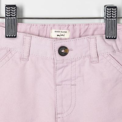 Mini boys pink chino trousers